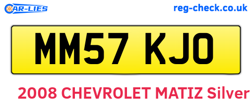 MM57KJO are the vehicle registration plates.