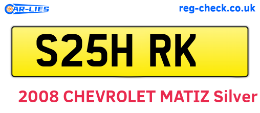 S25HRK are the vehicle registration plates.