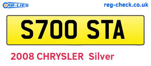 S700STA are the vehicle registration plates.