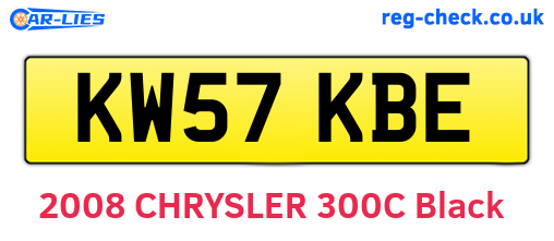KW57KBE are the vehicle registration plates.
