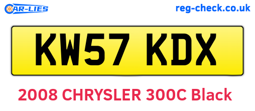 KW57KDX are the vehicle registration plates.