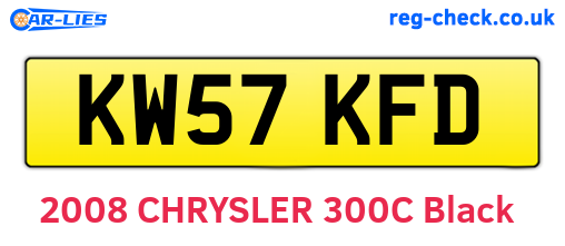 KW57KFD are the vehicle registration plates.