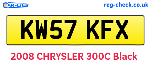 KW57KFX are the vehicle registration plates.