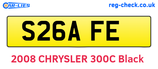 S26AFE are the vehicle registration plates.