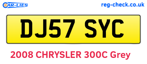 DJ57SYC are the vehicle registration plates.