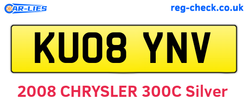 KU08YNV are the vehicle registration plates.