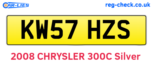 KW57HZS are the vehicle registration plates.