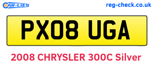 PX08UGA are the vehicle registration plates.