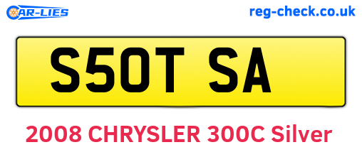 S50TSA are the vehicle registration plates.