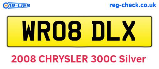 WR08DLX are the vehicle registration plates.