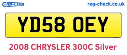 YD58OEY are the vehicle registration plates.
