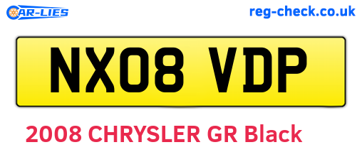 NX08VDP are the vehicle registration plates.