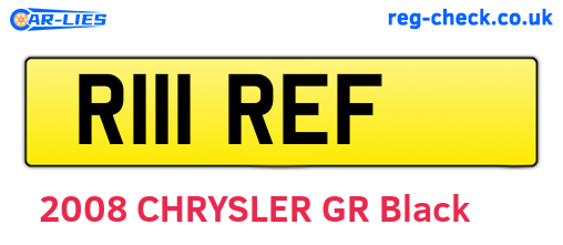 R111REF are the vehicle registration plates.