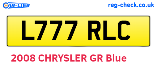 L777RLC are the vehicle registration plates.