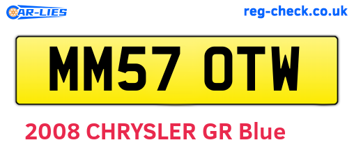 MM57OTW are the vehicle registration plates.