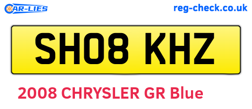 SH08KHZ are the vehicle registration plates.