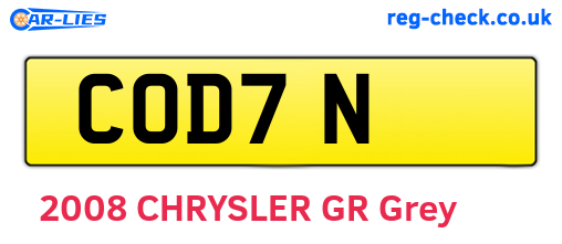 COD7N are the vehicle registration plates.