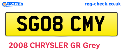 SG08CMY are the vehicle registration plates.