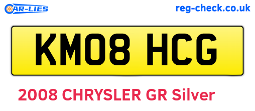 KM08HCG are the vehicle registration plates.