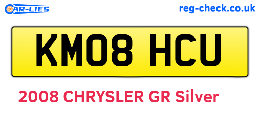 KM08HCU are the vehicle registration plates.
