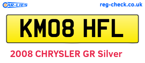 KM08HFL are the vehicle registration plates.