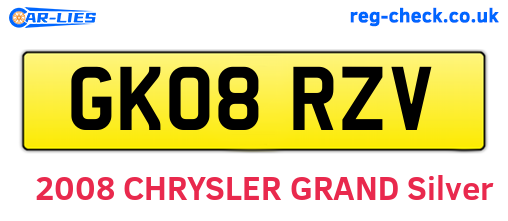 GK08RZV are the vehicle registration plates.