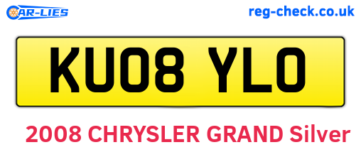 KU08YLO are the vehicle registration plates.