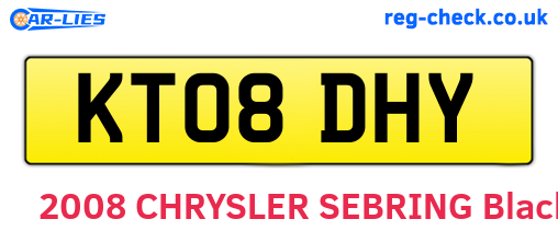 KT08DHY are the vehicle registration plates.
