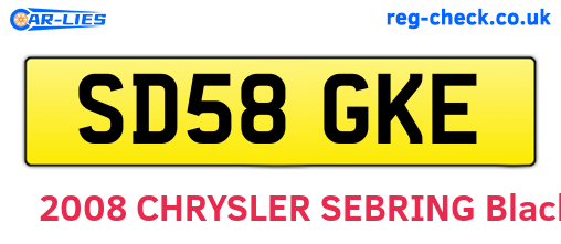 SD58GKE are the vehicle registration plates.