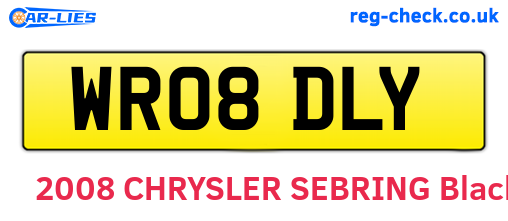 WR08DLY are the vehicle registration plates.