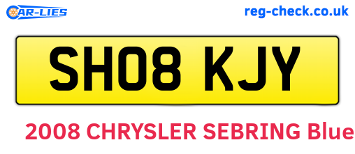 SH08KJY are the vehicle registration plates.