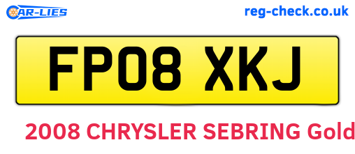 FP08XKJ are the vehicle registration plates.