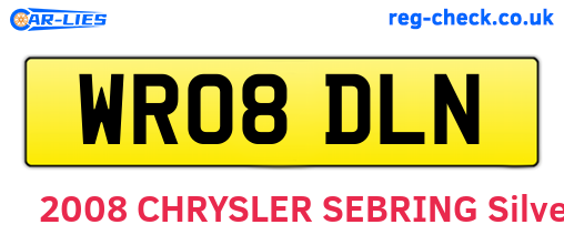 WR08DLN are the vehicle registration plates.