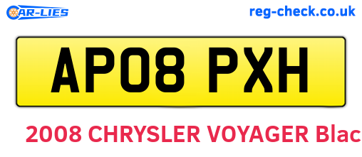 AP08PXH are the vehicle registration plates.
