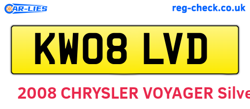 KW08LVD are the vehicle registration plates.