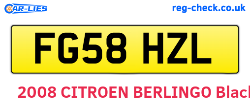 FG58HZL are the vehicle registration plates.