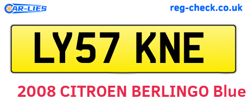 LY57KNE are the vehicle registration plates.