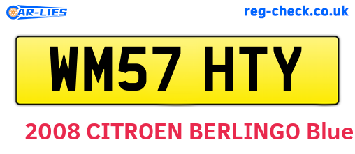 WM57HTY are the vehicle registration plates.