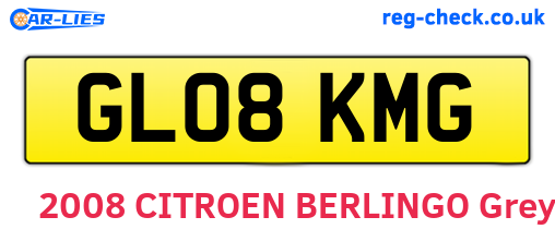 GL08KMG are the vehicle registration plates.
