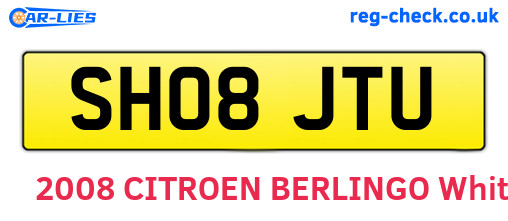 SH08JTU are the vehicle registration plates.