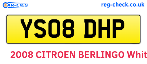 YS08DHP are the vehicle registration plates.