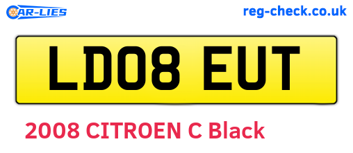 LD08EUT are the vehicle registration plates.