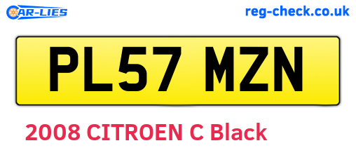 PL57MZN are the vehicle registration plates.