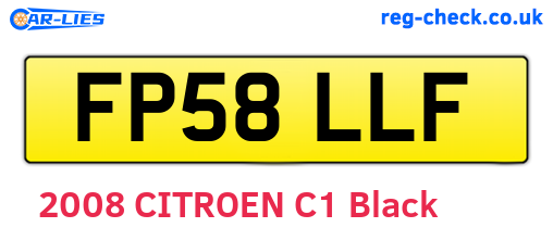 FP58LLF are the vehicle registration plates.