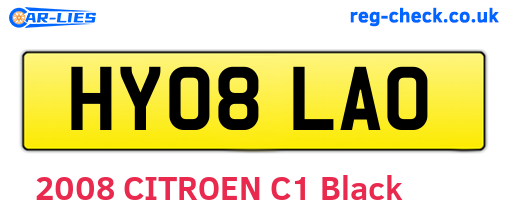 HY08LAO are the vehicle registration plates.