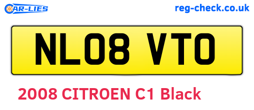 NL08VTO are the vehicle registration plates.