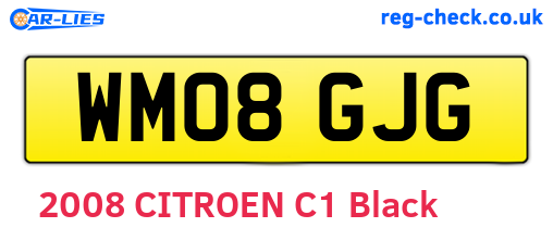 WM08GJG are the vehicle registration plates.