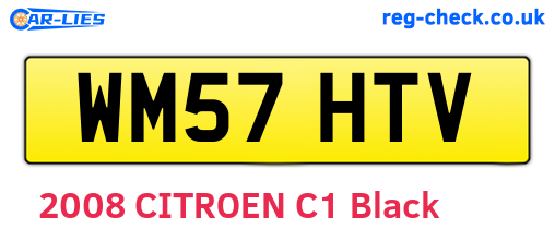WM57HTV are the vehicle registration plates.