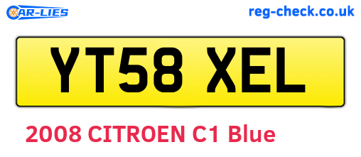 YT58XEL are the vehicle registration plates.