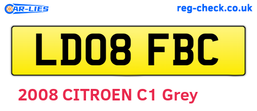 LD08FBC are the vehicle registration plates.